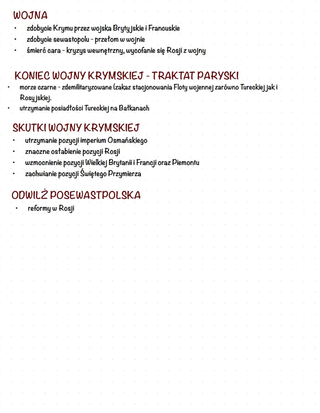 # Od wojny Krymskiej do
zjednoczenia wloch
POŁOWA XIX W.- dążenie Rosji do ostabienia pozycji Turcji i opanowania handlu na morzu
Czarnym o