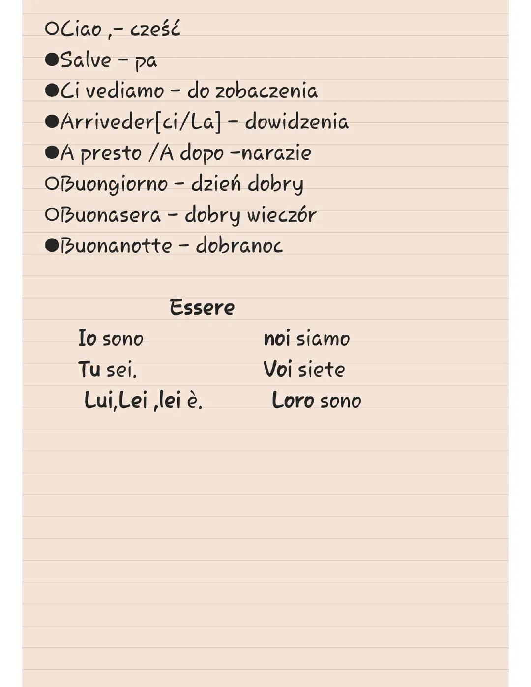 Podstawy języka włoskiego dla początkujących uczniów