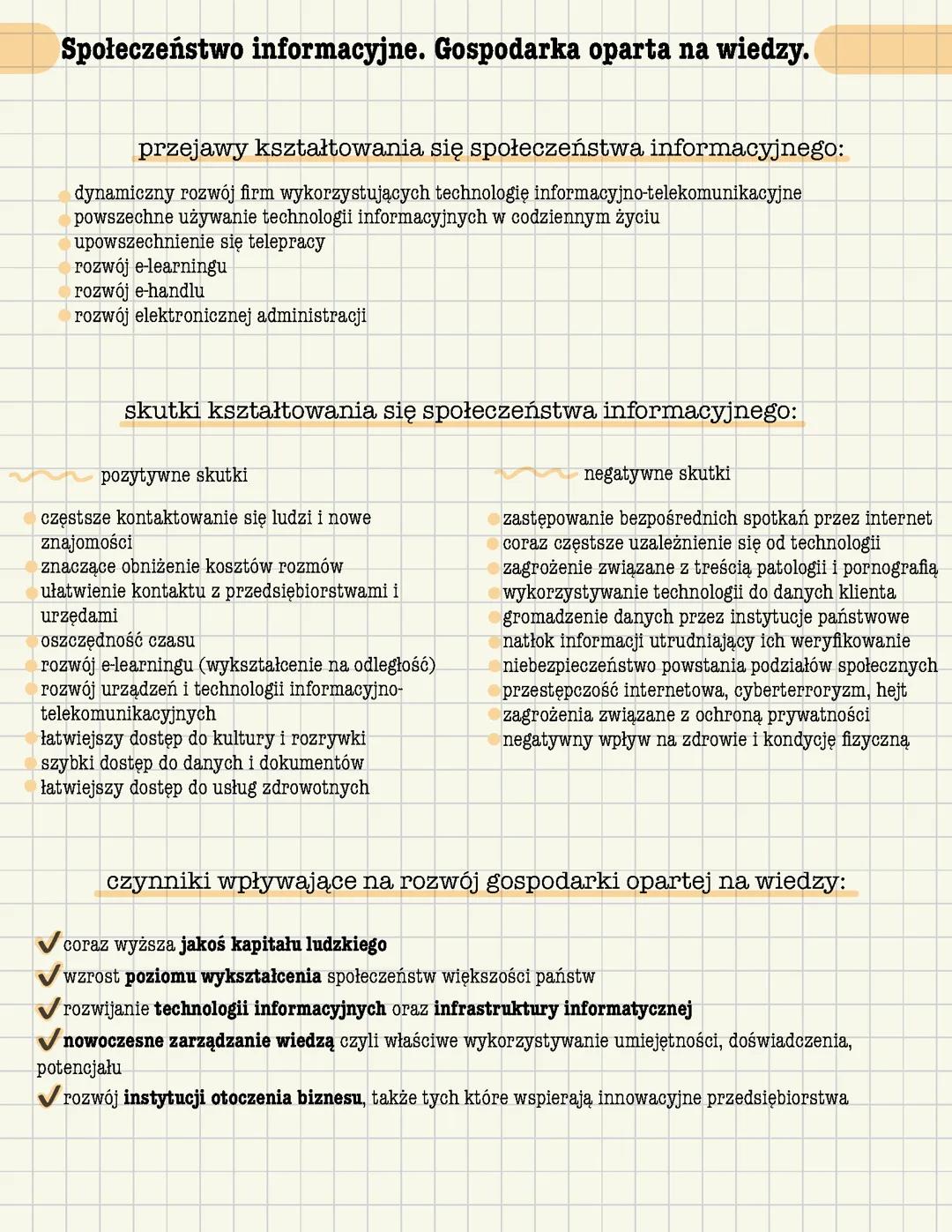 społeczeństwo informacyjne. gospodarka oparta na wiedzy
