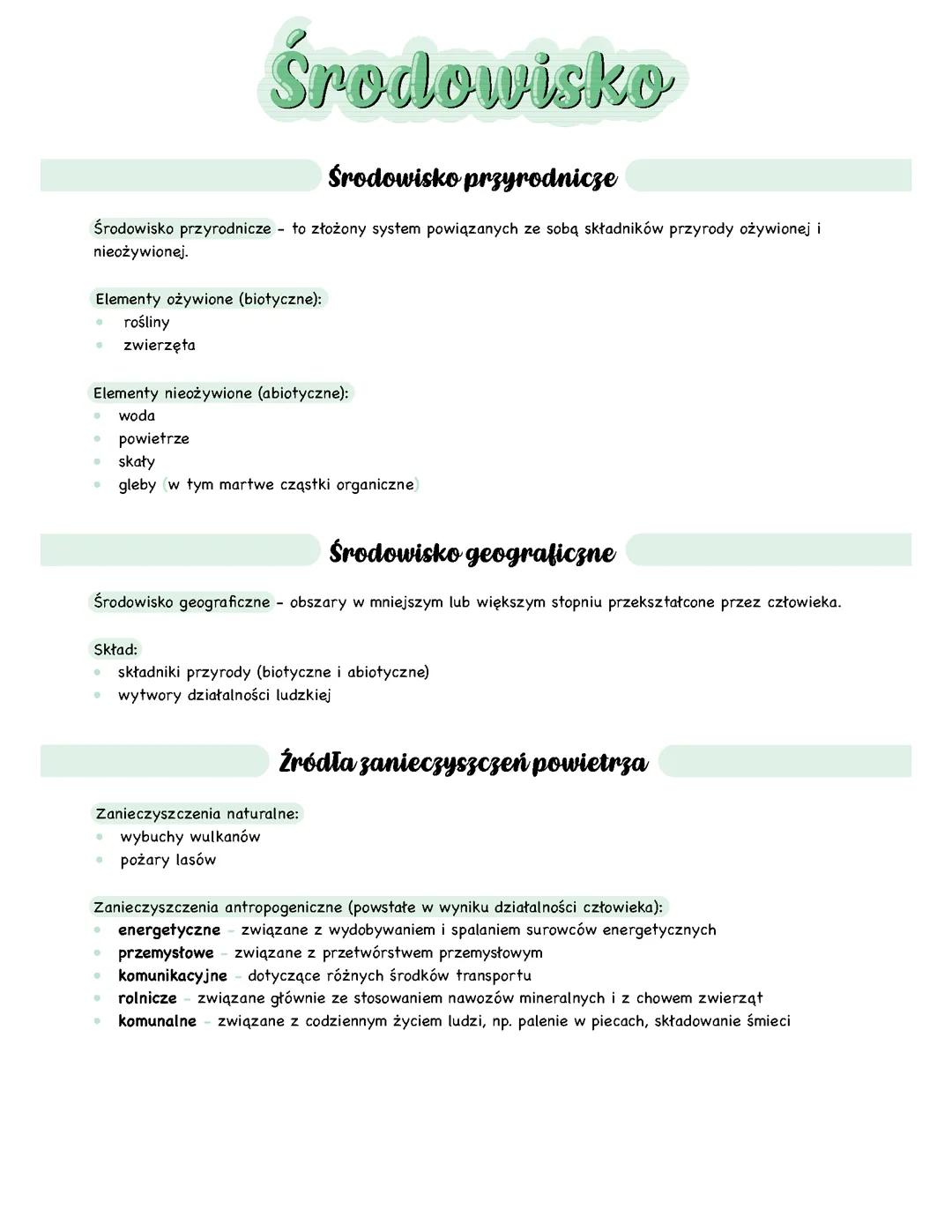 Wpływ człowieka na środowisko