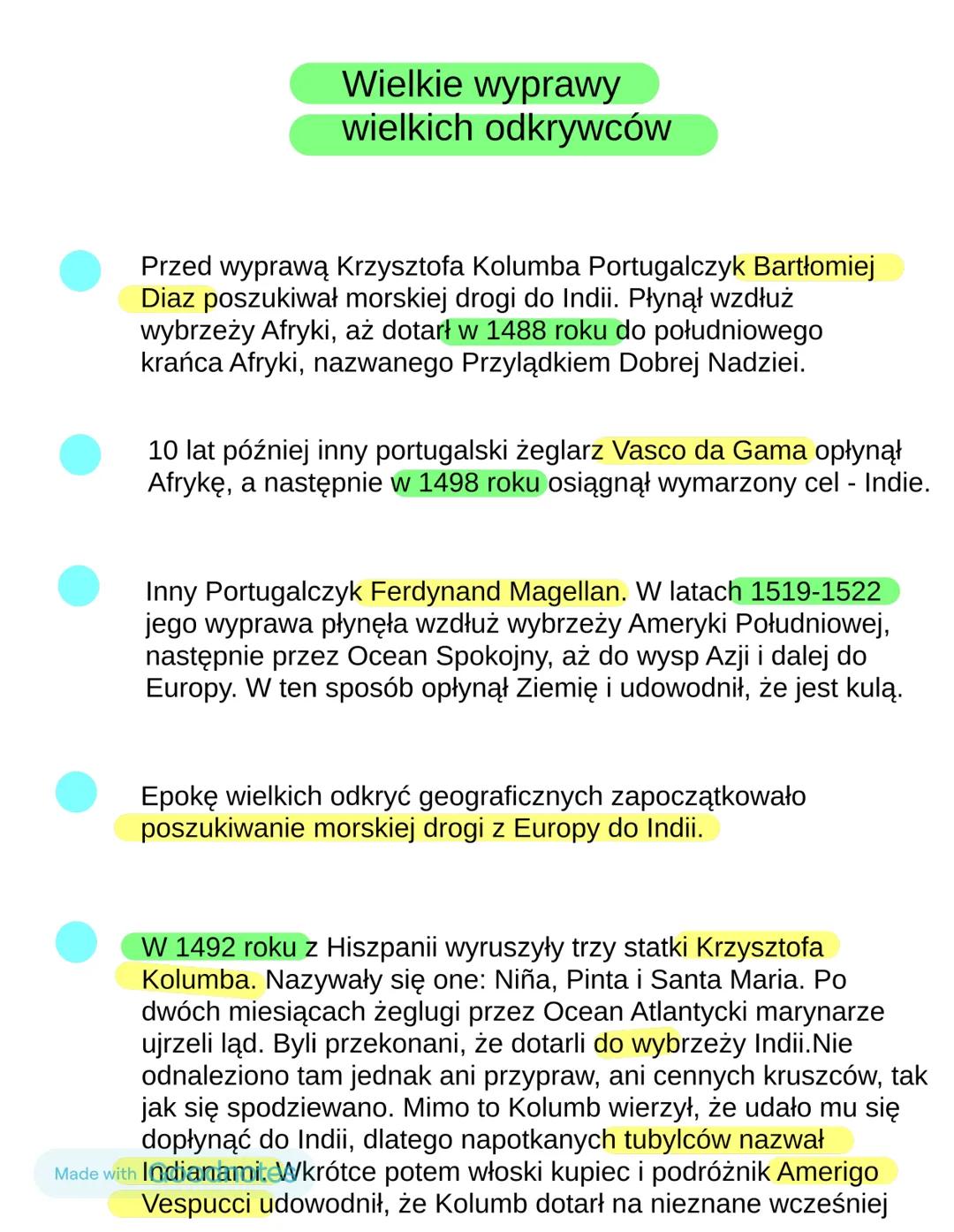# Wielkie wyprawy
wielkich odkrywców
Przed wyprawą Krzysztofa Kolumba Portugalczyk Bartłomiej
Diaz poszukiwał morskiej drogi do Indii. Pły