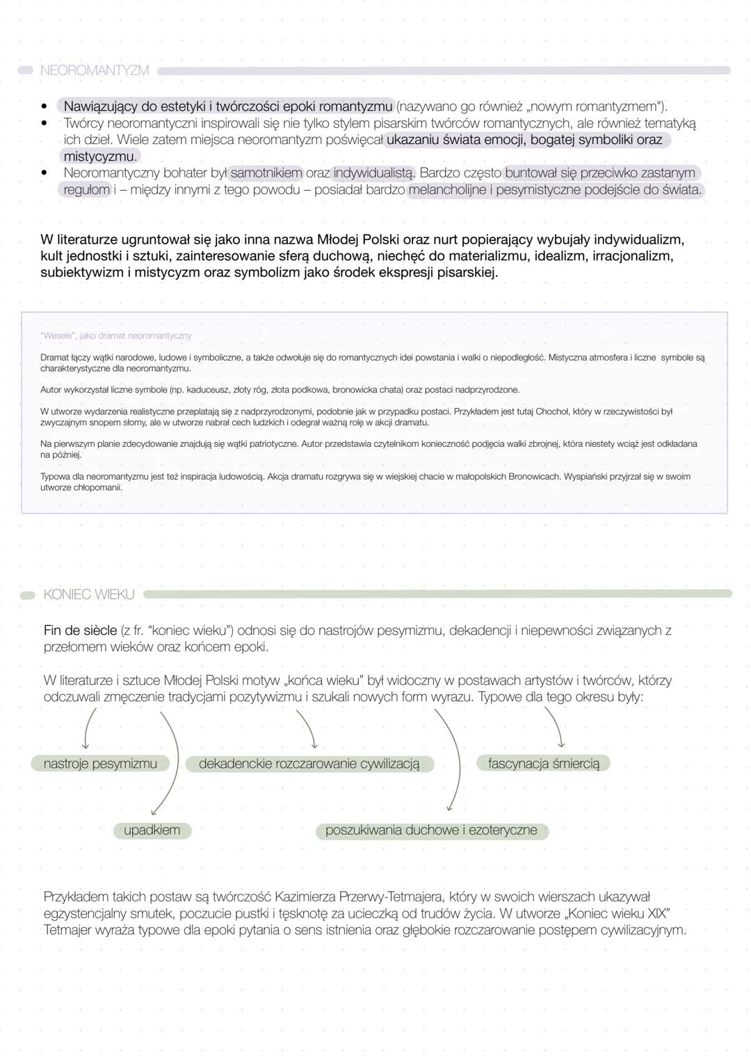# Młoda Polska
SPIS TREŚCI
- Nazwa epoki - str. 1
- Ramy czasowe str. 1
- Dekadentyzm - str. 2
- Modernizm - str. 2
- Filozofia str. 2
- N