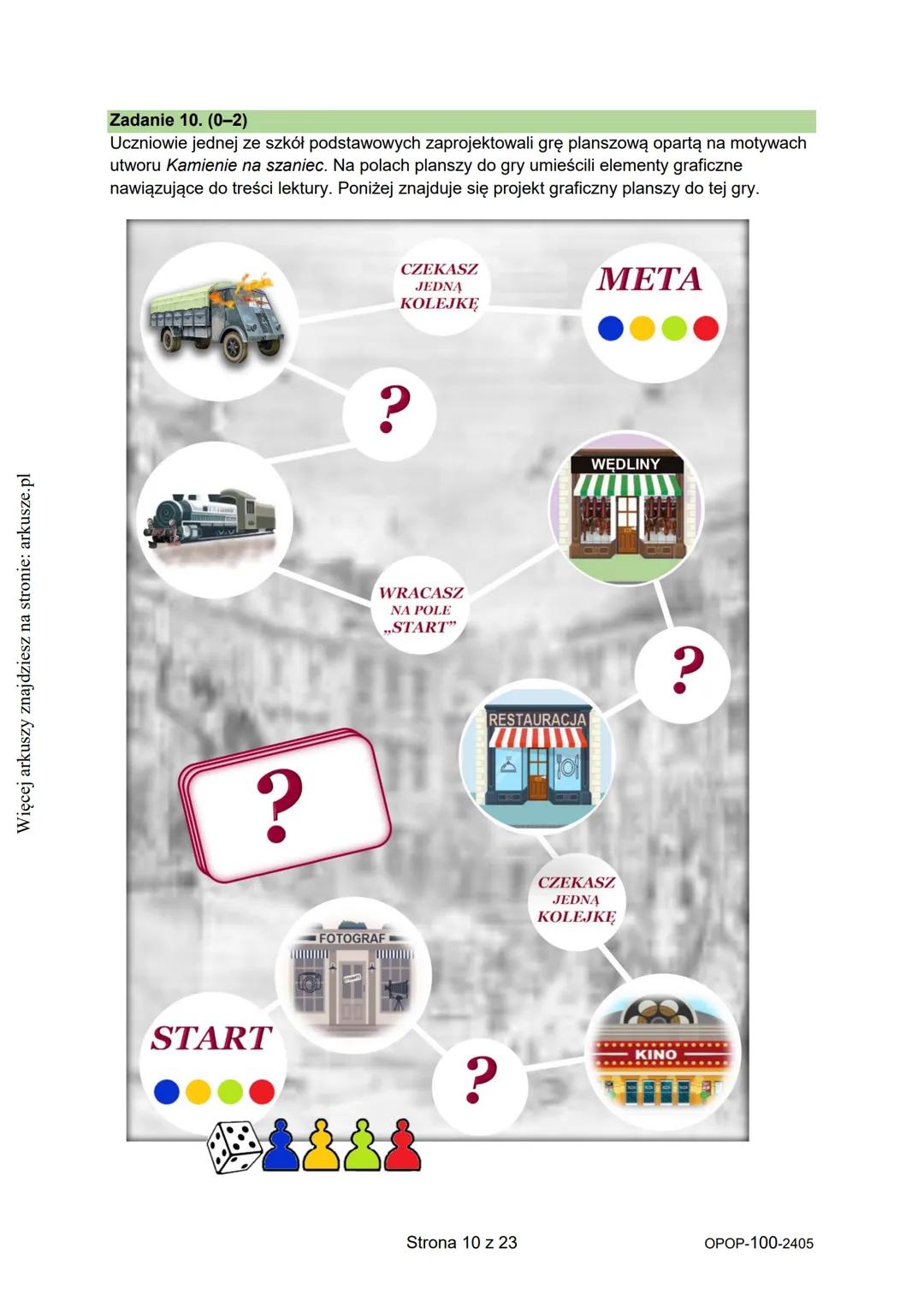 Więcej arkuszy znajdziesz na stronie: arkusze.pl
CENTRALNA
KOMISJA
EGZAMINACYJNA
WYPEŁNIA UCZEŃ
KOD UCZNIA
PESEL
Arkusz zawiera informacje
p