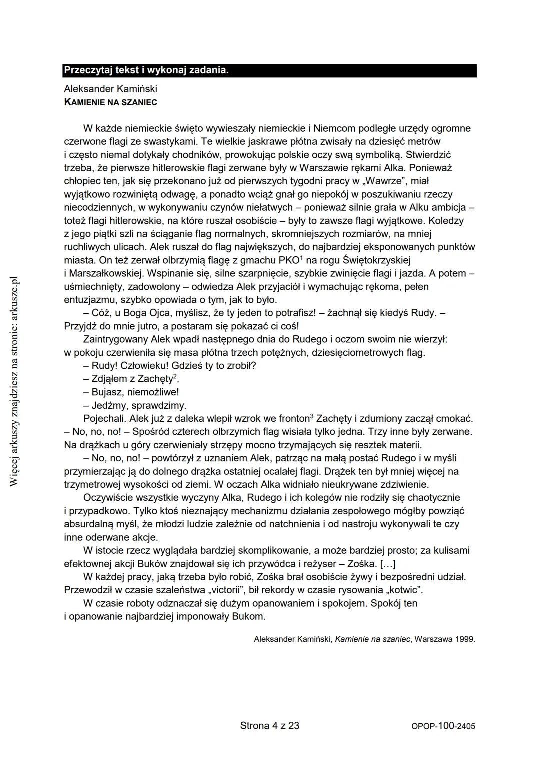 Więcej arkuszy znajdziesz na stronie: arkusze.pl
CENTRALNA
KOMISJA
EGZAMINACYJNA
WYPEŁNIA UCZEŃ
KOD UCZNIA
PESEL
Arkusz zawiera informacje
p
