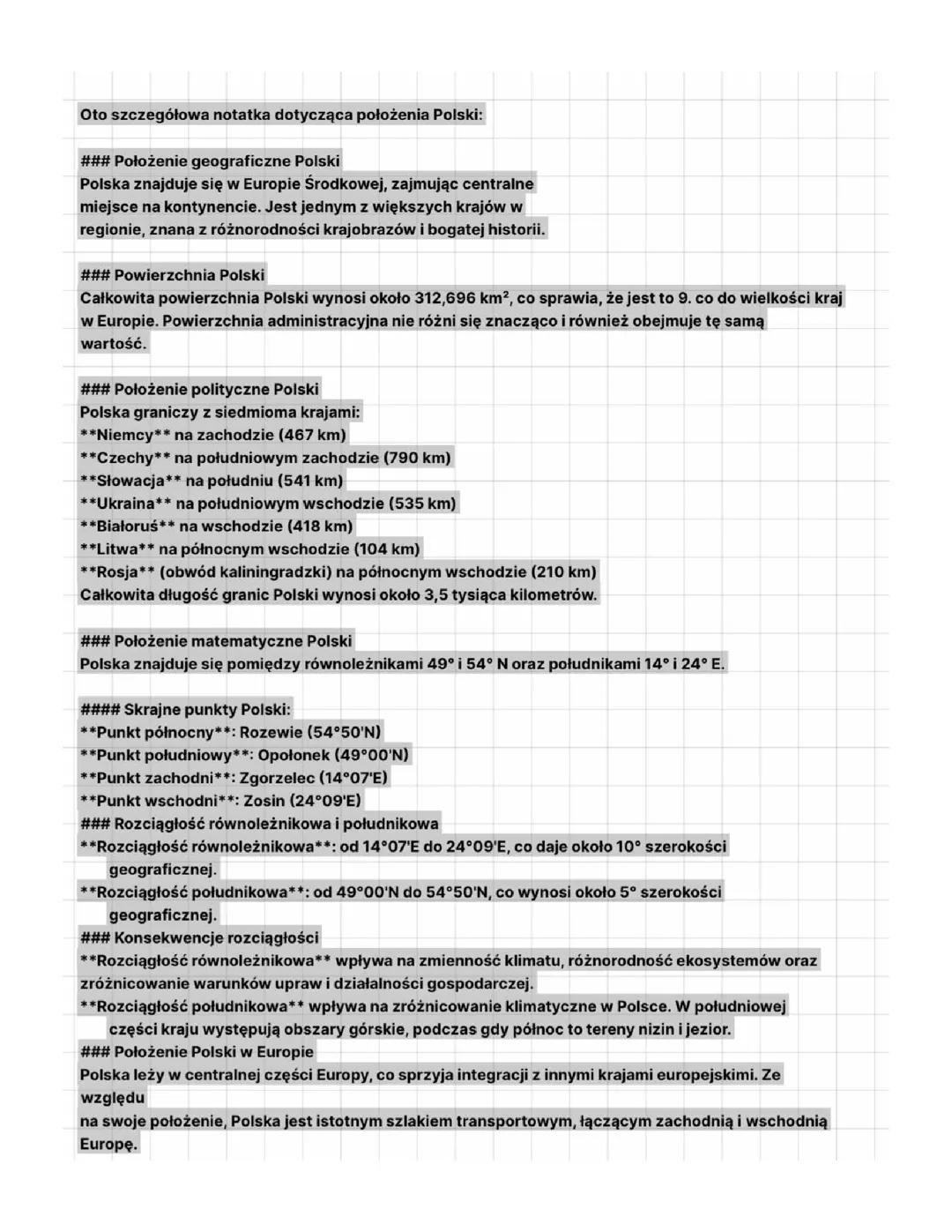 Położenie i granice Polski