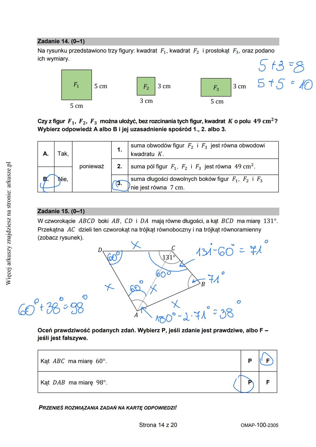 Więcej arkuszy znajdziesz na stronie: arkusze.pl
CENTRALNA
KOMISJA
EGZAMINACYJNA
WYPEŁNIA UCZEŃ
KOD UCZNIA
PESEL
Arkusz zawiera informacje
p