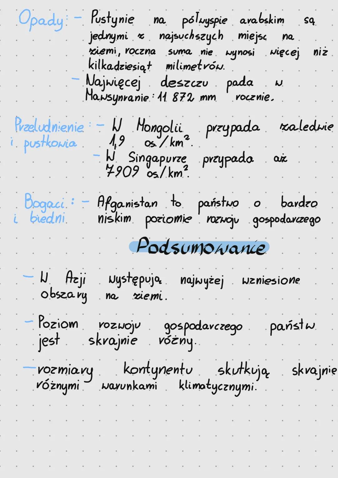 Geografia
T: Azja - kontynent geograficznych
kontrastów
Azja to największy kontynent
świata.
Klimat Występują wszystkie strefy klimatyczne.