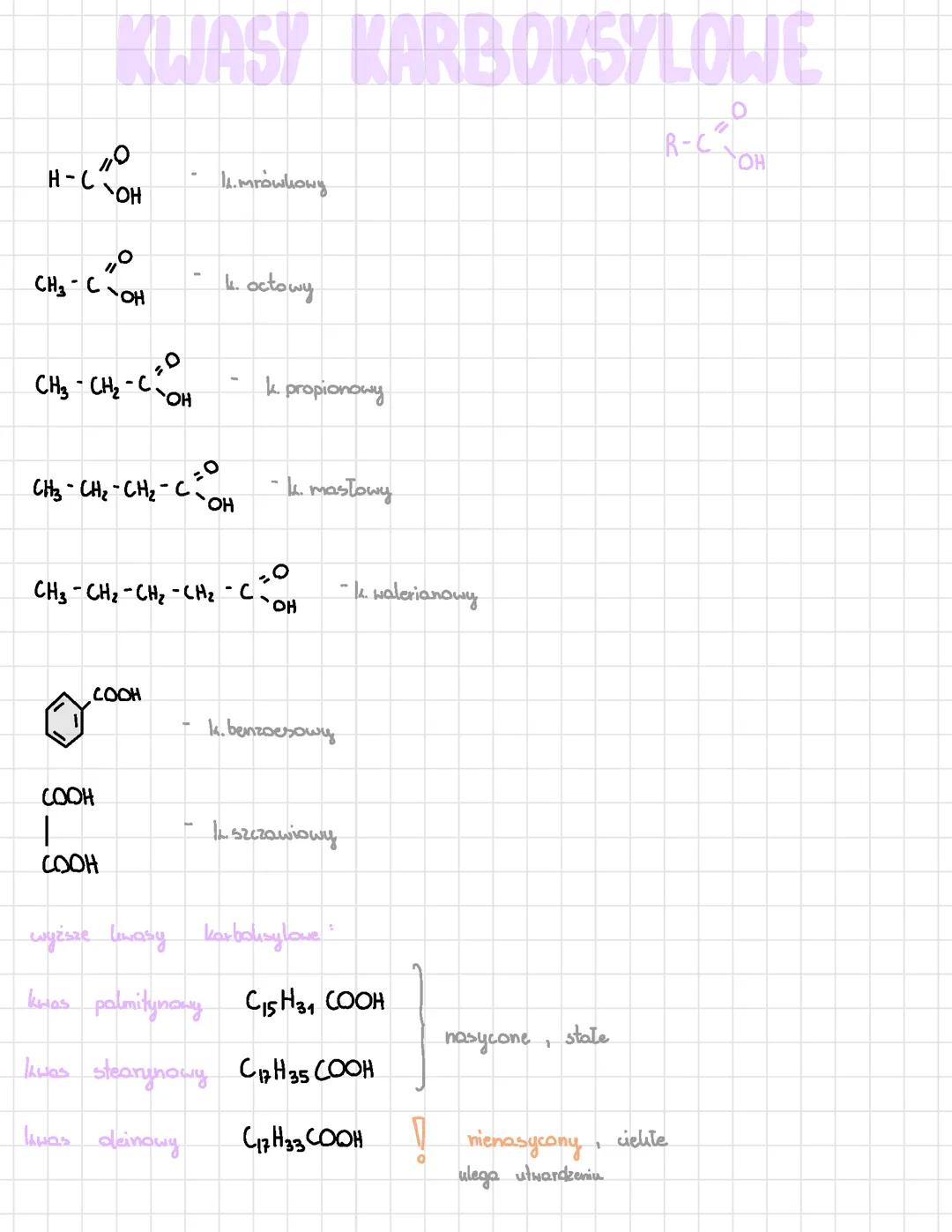 Kwasy Karboksylowe, Estry, Tłuszcze, Mydła