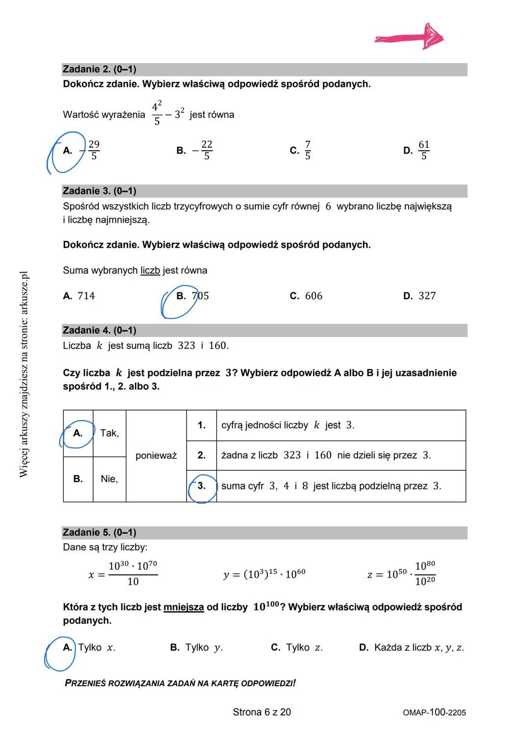 Więcej arkuszy znajdziesz na stronie: arkusze.pl
CENTRALNA
KOMISJA
EGZAMINACYJNA
WYPEŁNIA UCZEŃ
KOD UCZNIA
PESEL
Arkusz zawiera informacje
p