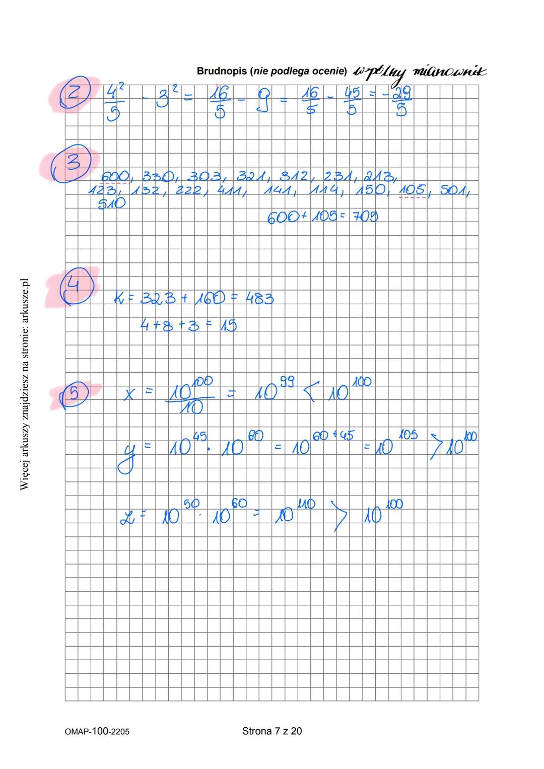 Więcej arkuszy znajdziesz na stronie: arkusze.pl
CENTRALNA
KOMISJA
EGZAMINACYJNA
WYPEŁNIA UCZEŃ
KOD UCZNIA
PESEL
Arkusz zawiera informacje
p