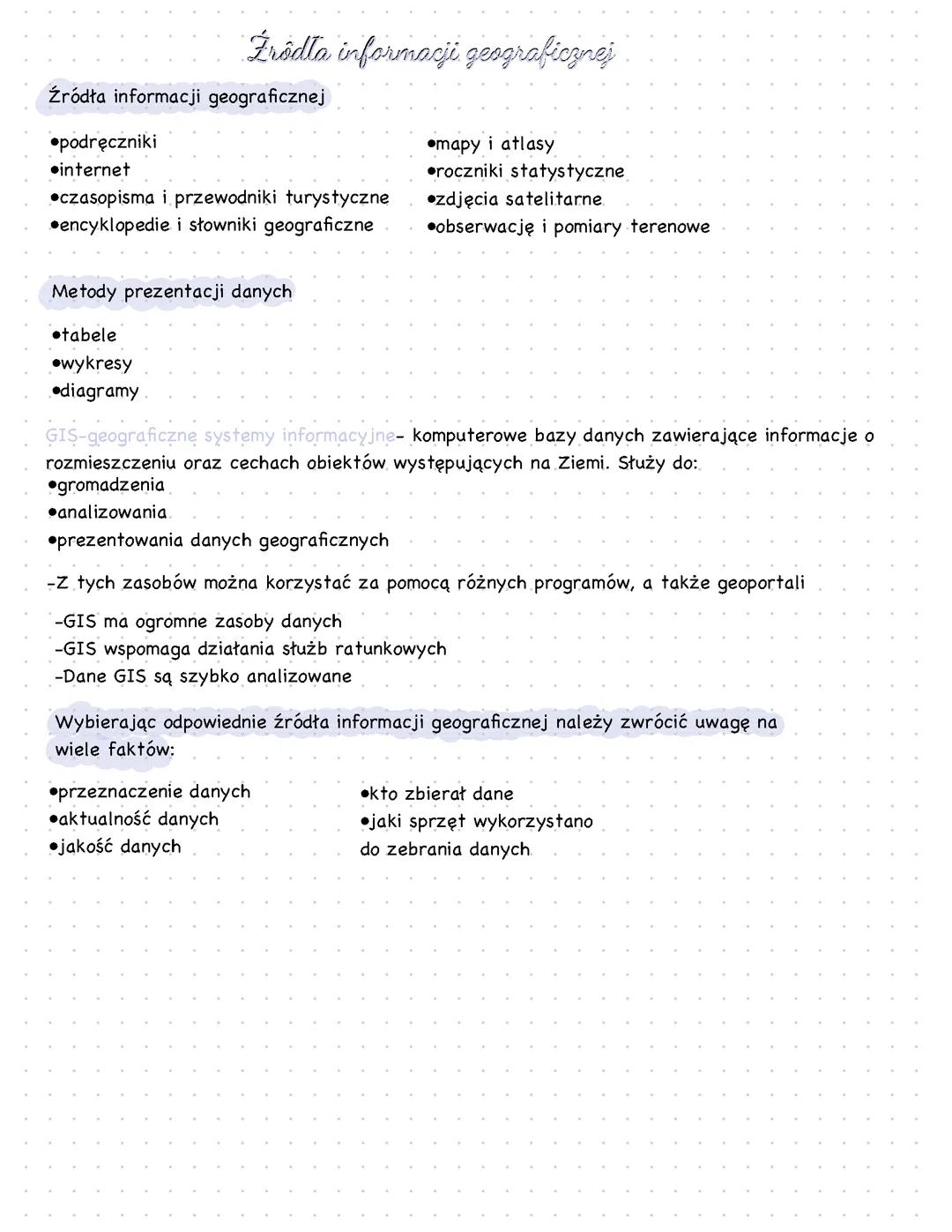 Źródła informacji geograficznej