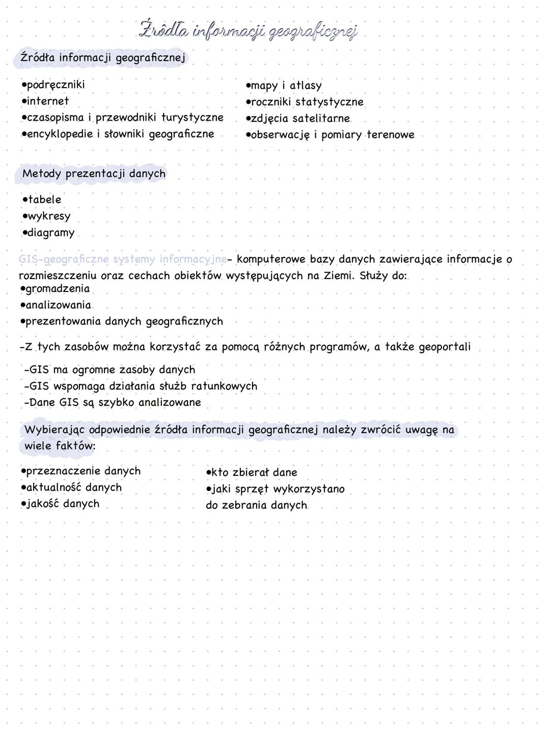 Źródła informacji geograficznej
Źródła informacji geograficznej
•podręczniki
⚫internet
⚫czasopisma i przewodniki turystyczne
⚫encyklopedie i