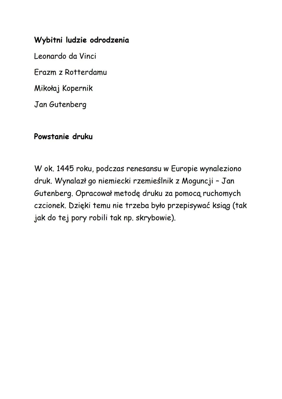 Temat: Renesans - narodziny nowej epoki.
Najważniejsze rzeczy:
Pod koniec XIV wieku we Włoszech (dokładniej we
Florencji, stolicy Toskanii)