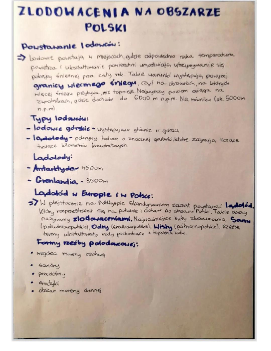 Zlodowacenia na obszarze Polski