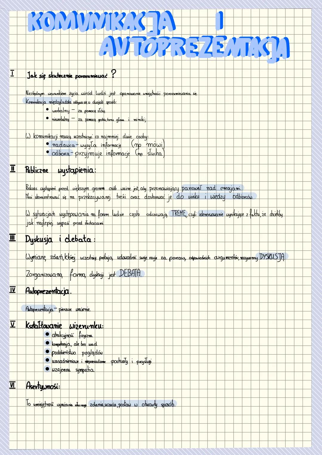 Komunikacja i autoprezentacja.