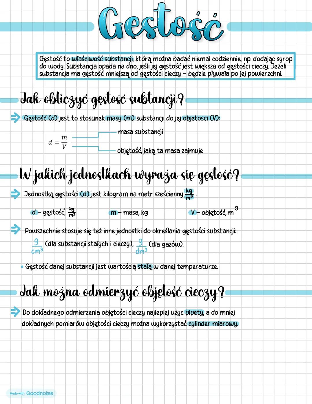 Gęstość substancji