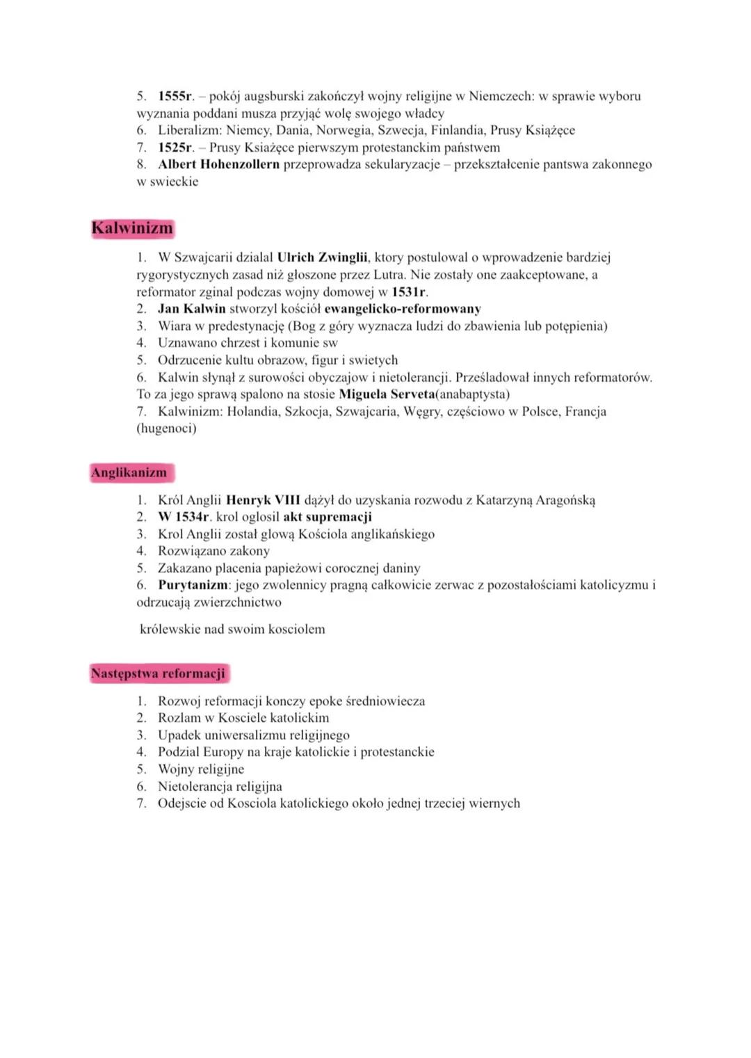 Reformacja w Europie
Przyczyny reformacji
1. Upadek moralny i intelektualny kościoła
2. Symonia sprzedawanie stanowisk kościelnych
3. Nepoty