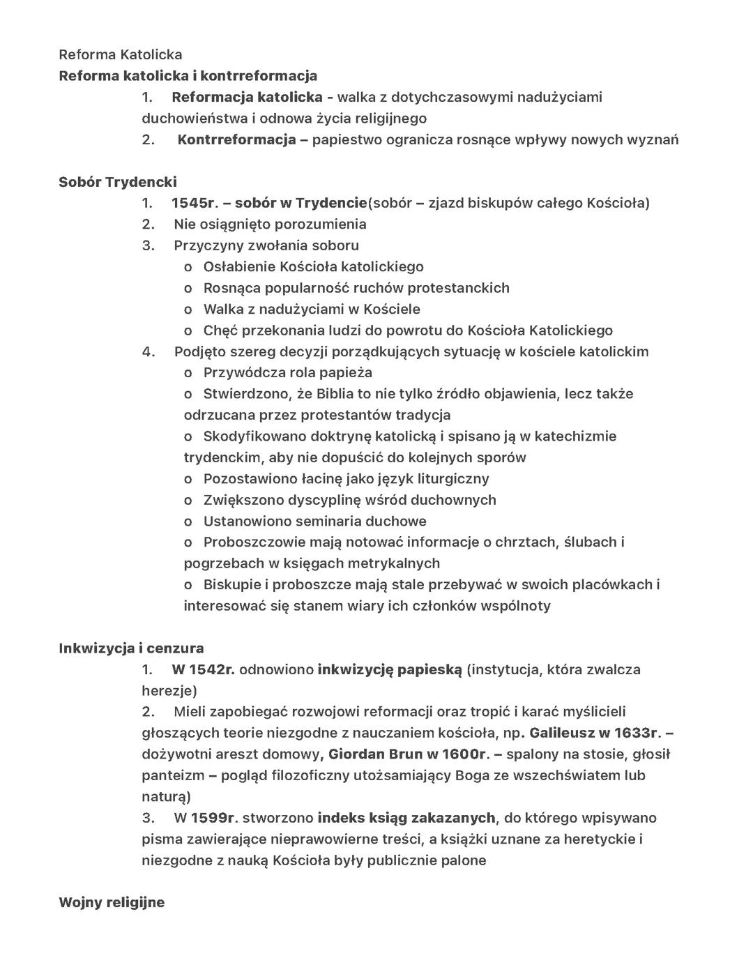 Reforma katolicka i kontrreformacja