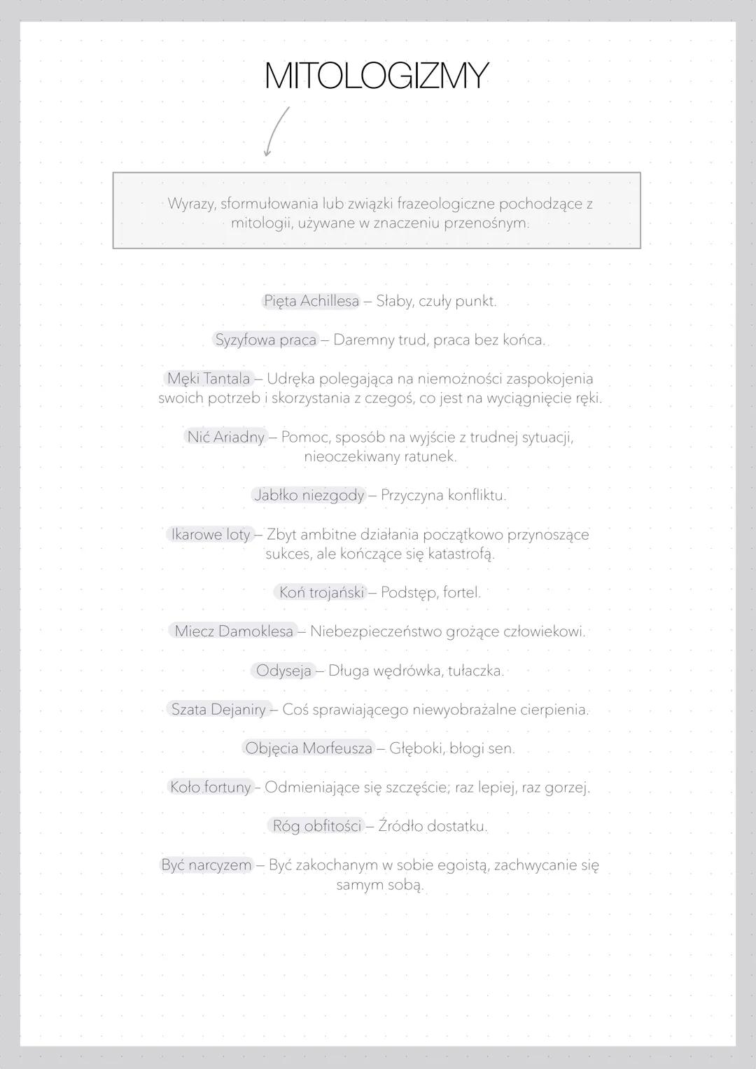 # MITOLOGIA GRECKA - Jan Parandowski
MIT
- Opowieść, wyrażająca i porządkująca wierzenia danej społeczności.
Opowieść o bogach, herosach (