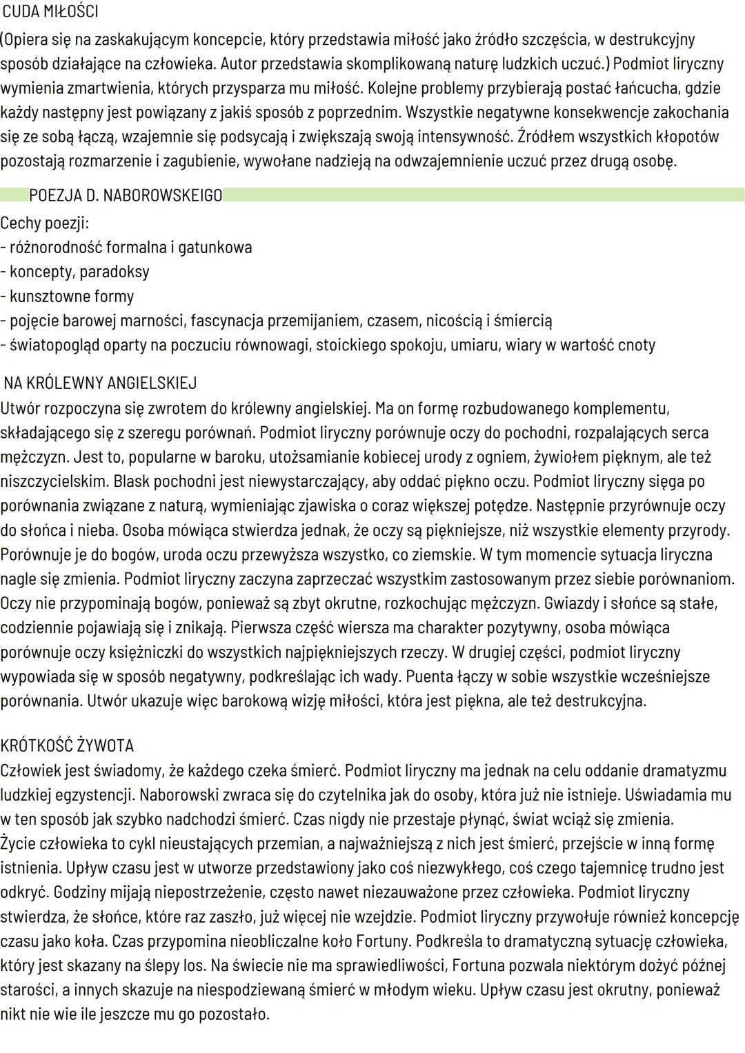 POJECIA
BAROK
MARINIZM Nurt literacki zainicjowany przez włoskiego poetę Giambattistę Marino, który twierdził
że poezja powinna głównie zadz