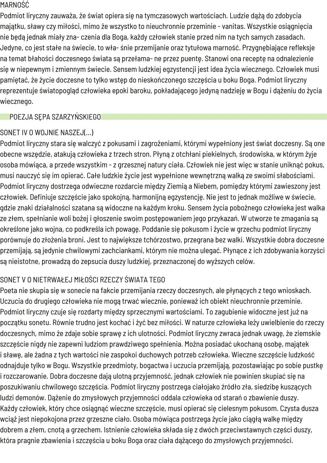 POJECIA
BAROK
MARINIZM Nurt literacki zainicjowany przez włoskiego poetę Giambattistę Marino, który twierdził
że poezja powinna głównie zadz