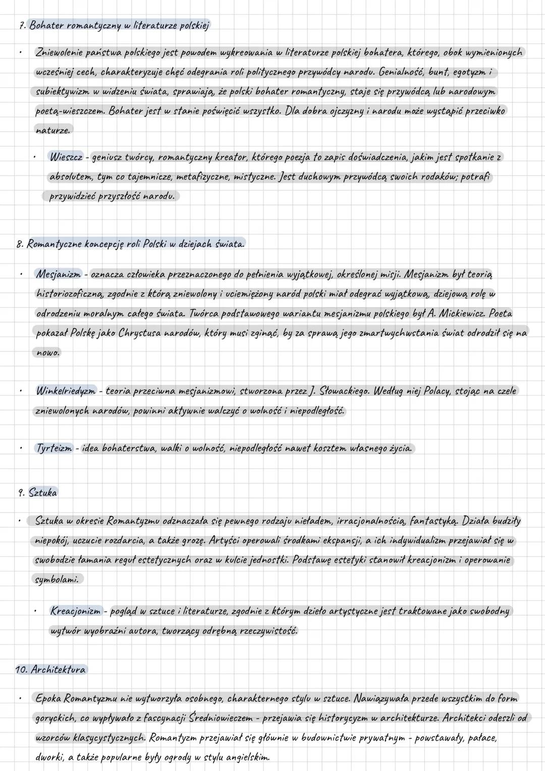# Romantyzm - powtórka
1. Nazwa
* Określenie *romanticus* pojawiło się już w Średniowieczu i było pojęciem związanym z romansami, czyli
