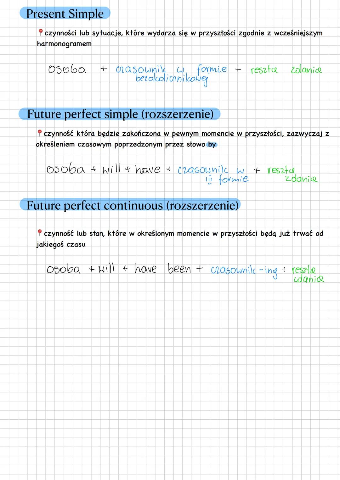 Czasy przyszłe
Future simple
decyzje podjęte spontanicznie, bez wcześniejszego planowania
przewidywania dotyczące zdarzeń lub sytuacji przys