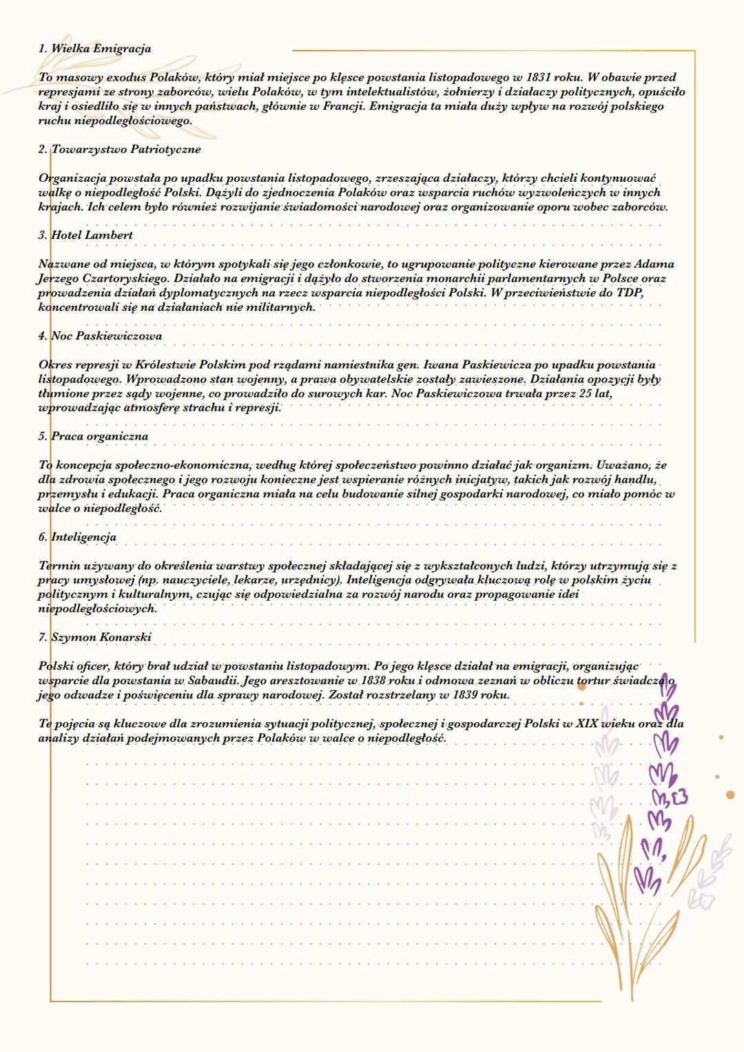 ## Sytuacja Polaków pod Zaborami
#### 1. **Zabor Pruski**
**Polityka:** Prusy dążyły do germanizacji Polaków, wprowadzając restrykcje w używ