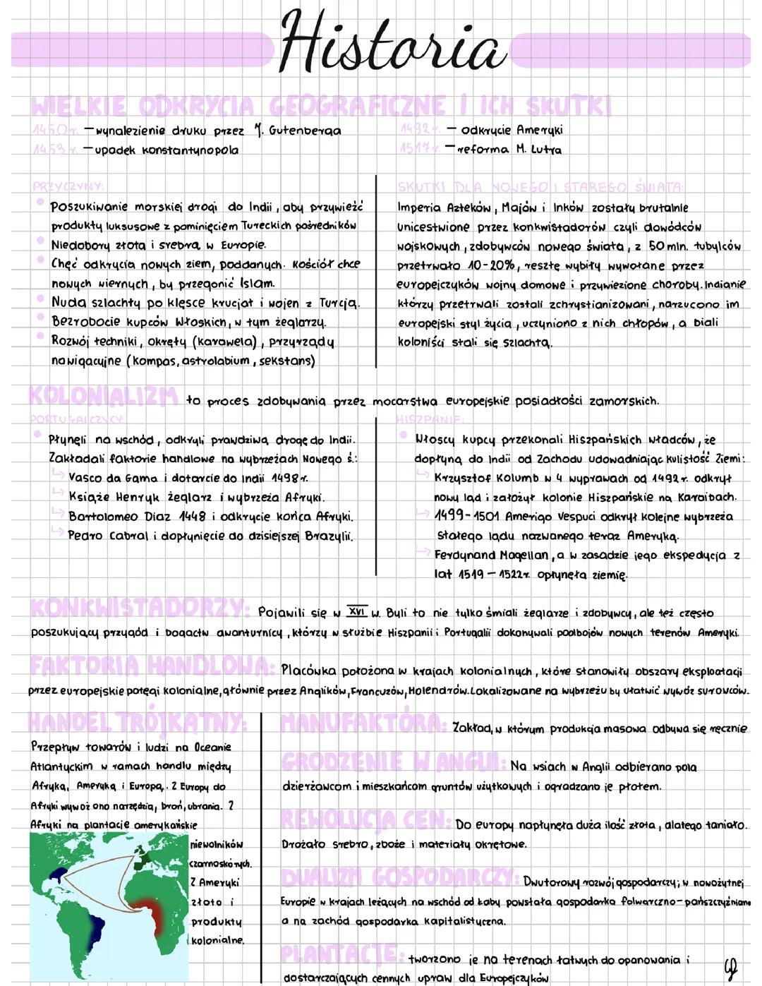 Wielkie odkrycia geograficzne przyczyny i skutki
