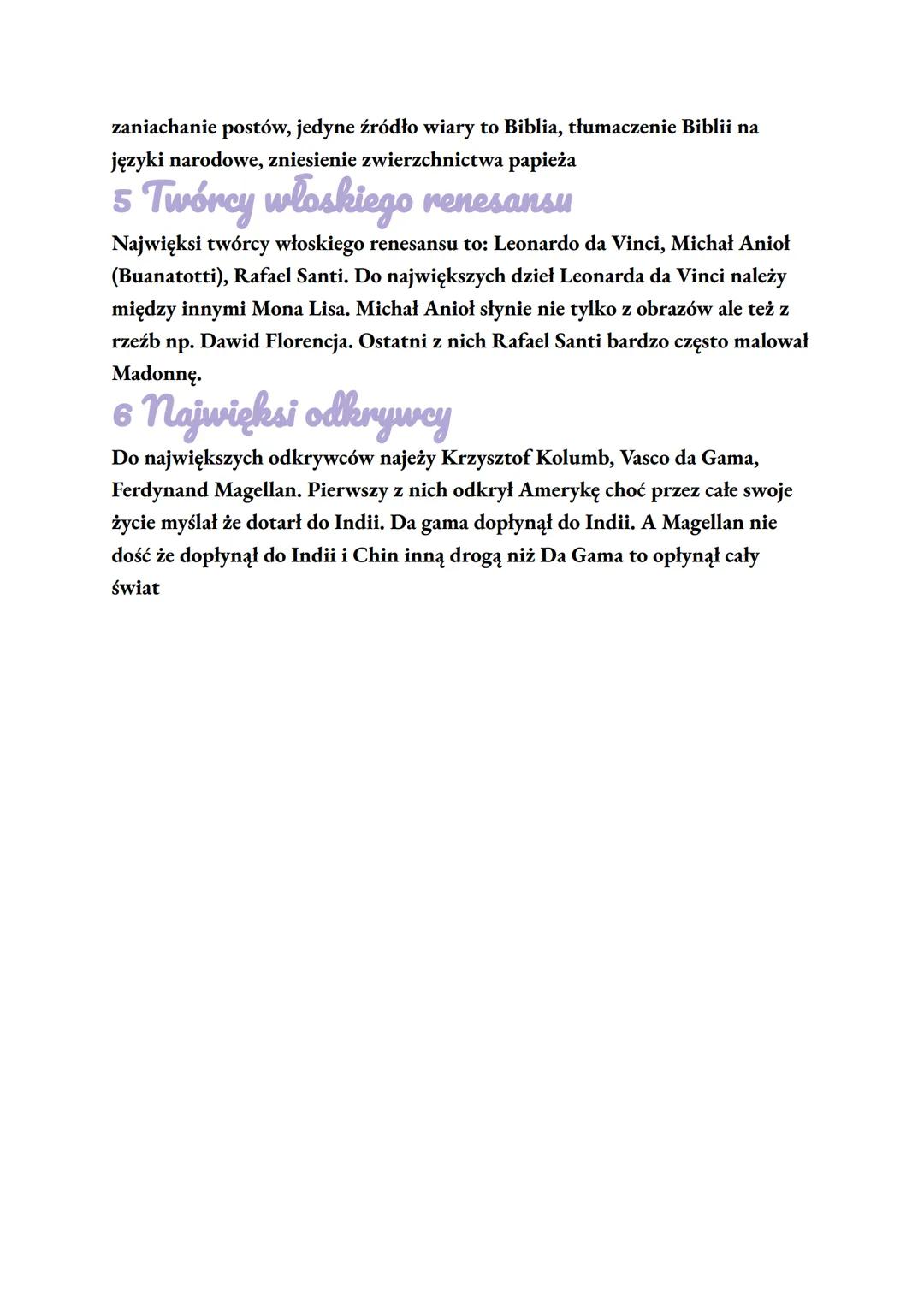 # Nowożytność
1. Wielkie odkrycia geograficzne
Przyczynami odkryć geograficznych było to że ludzie chcieli odkryć drogę
morską do Indii i