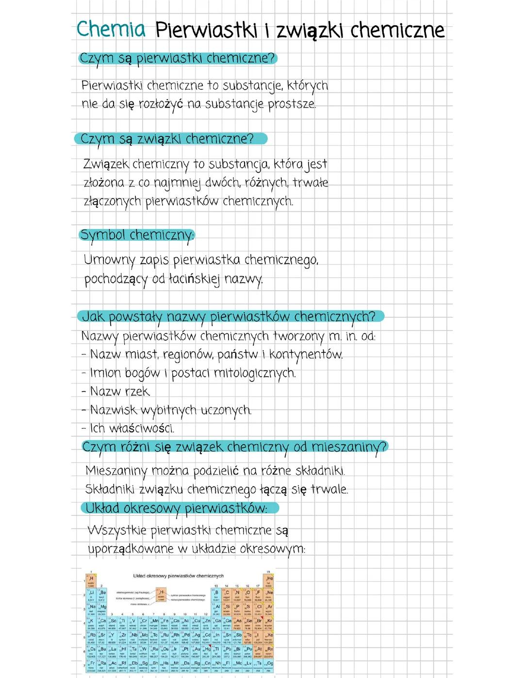 Pierwiastki i związki chemiczne