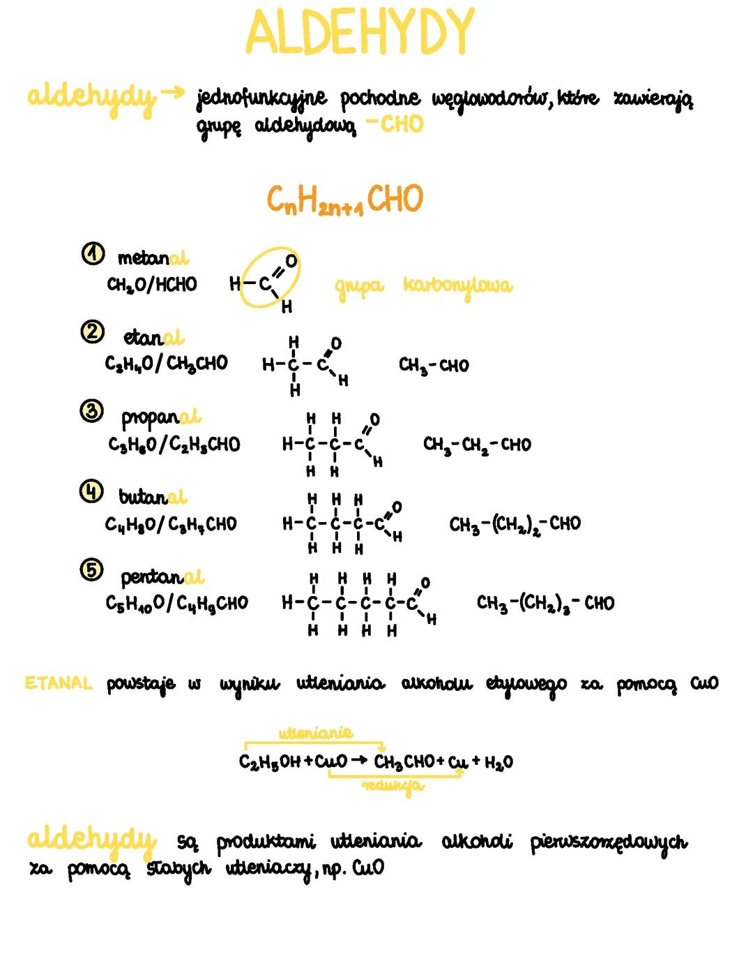 Aldehydy