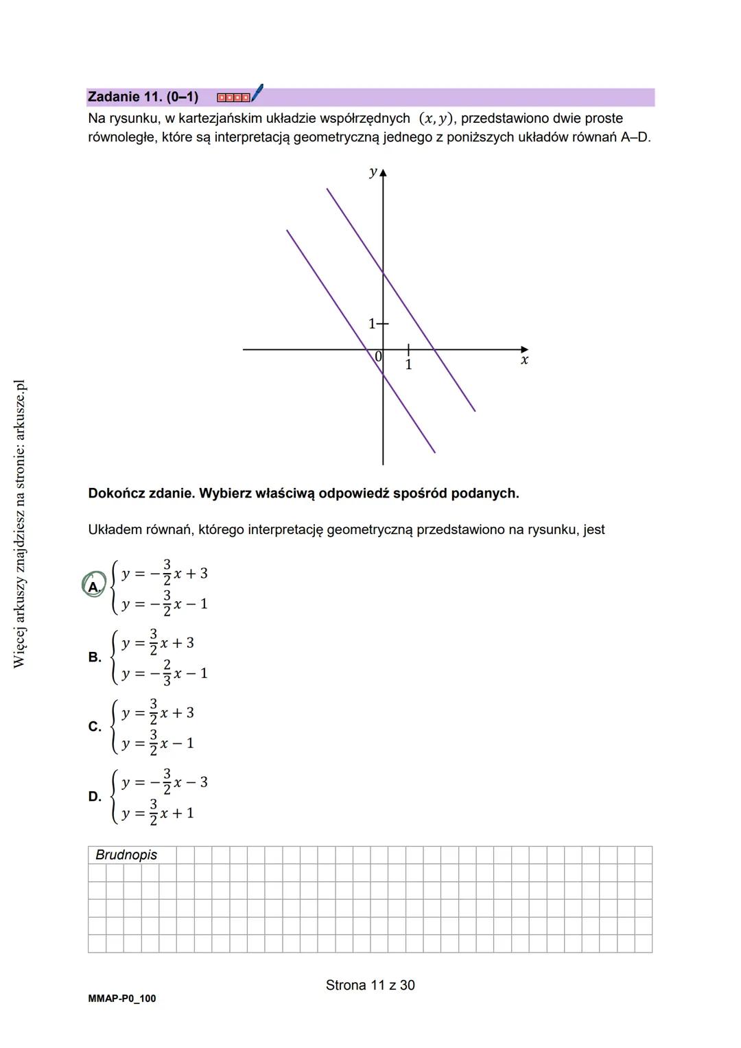 Więcej arkuszy znajdziesz na stronie: arkusze.pl
CENTRALNA
KOMISJA
EGZAMINACYJNA
KOD
WYPEŁNIA ZDAJĄCY
PESEL
001 PRZYKŁADOWY
Arkusz zawiera i