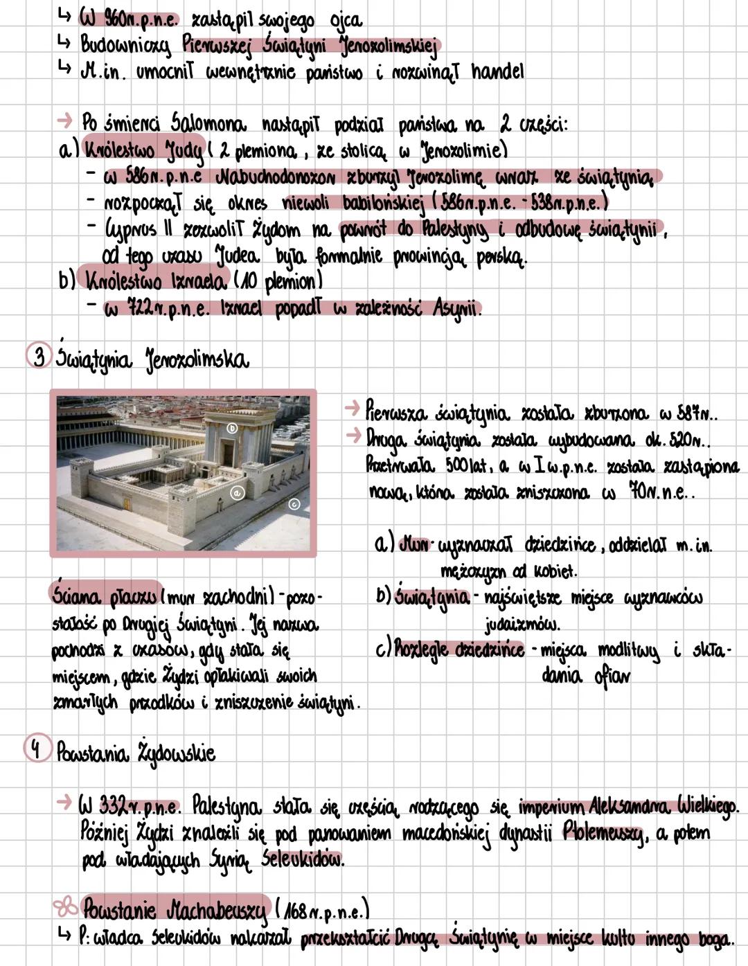 Izvael, Fenicja, Indie i Ching
budowa Pierwszej Świątyni Jerozolimskiej
ok.960n.p.n.e
Av.n.e.
66-43, n.e. wojna żydowska
722v.p.n.e.
podboj