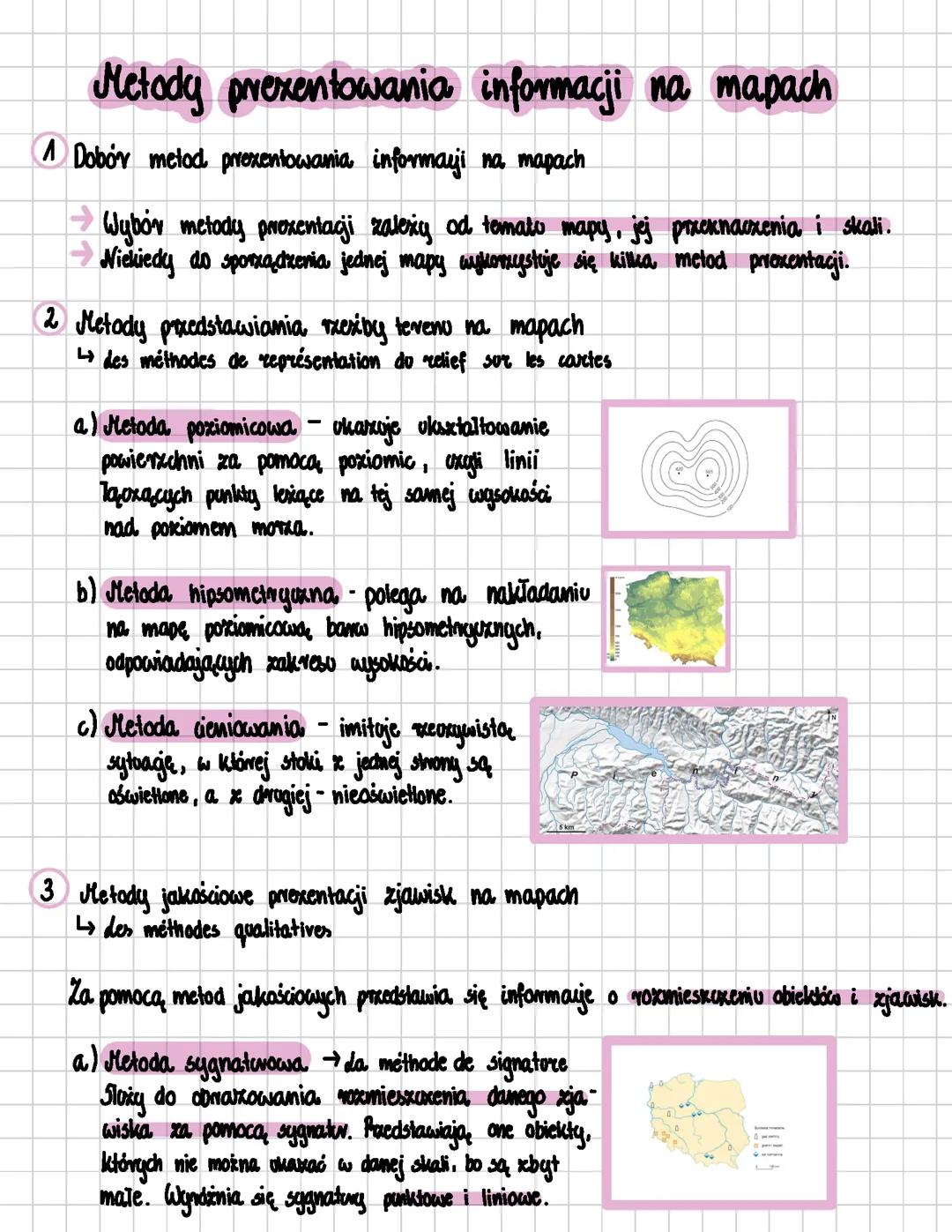 Metody prezentowania informacji na mapach