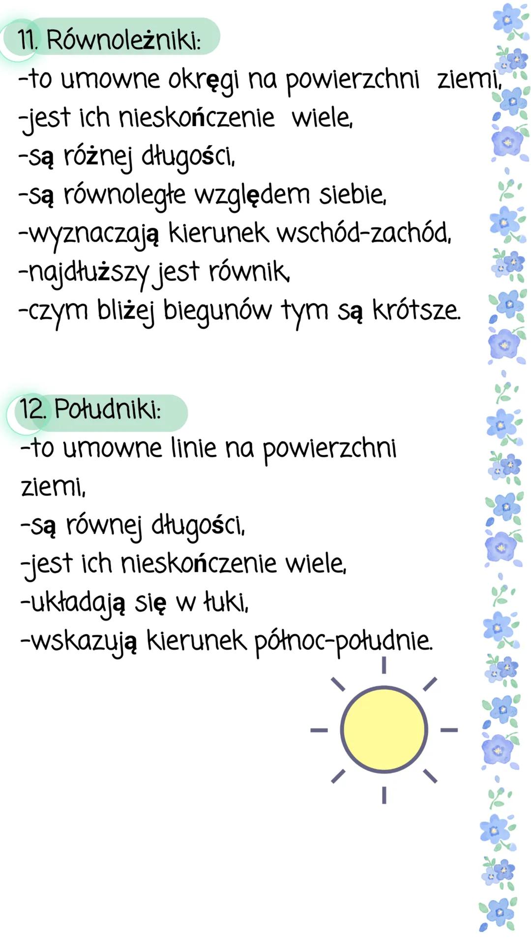 Geografia
1. Siatka geograficzna to układ
południków i równoleżników na
globusie.Przecinają się one pod kątem
prostym
2. Siatka kartograficz