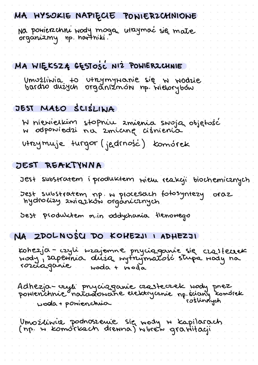 woda w organizmie
Główny zwiazek nieorganiczny wchodzący w skład wszystkich organizmów
•
związek nieorganiczny
budowa polarna
Itworzy zespoł