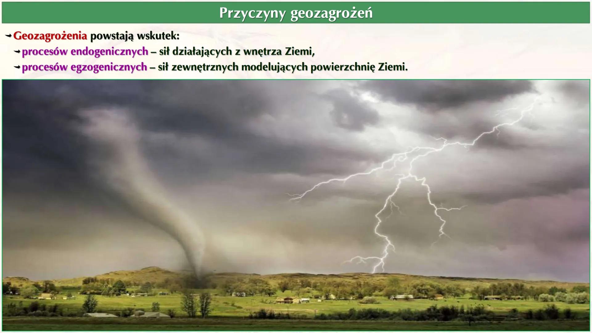 ## II. Problemy środowiskowe współczesnego świata
## 1. Geozagrożenia # Wstęp
→Podobnie jak w przypadku poprzedniego działu zachęcam do sy