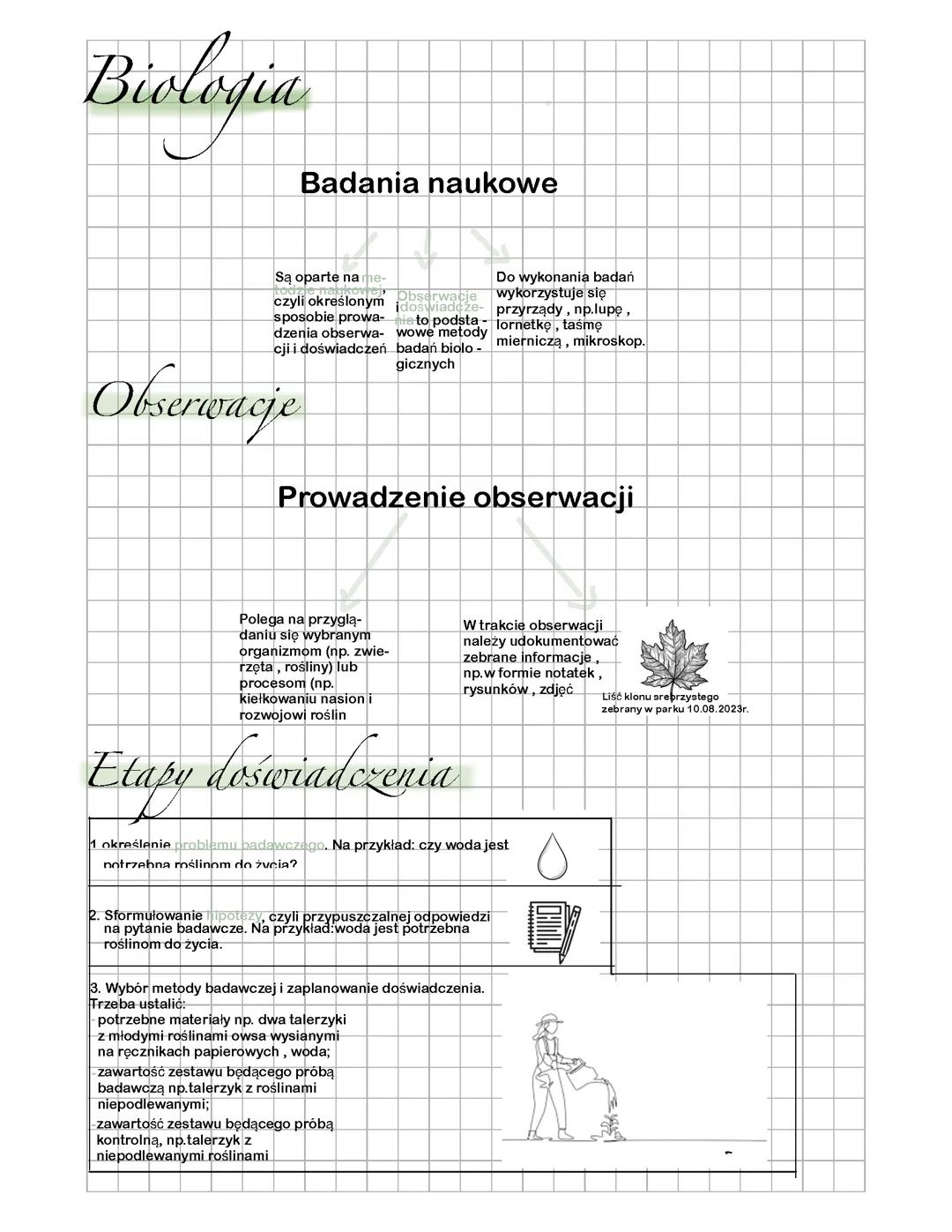 Biologia dział 1 klasa 5