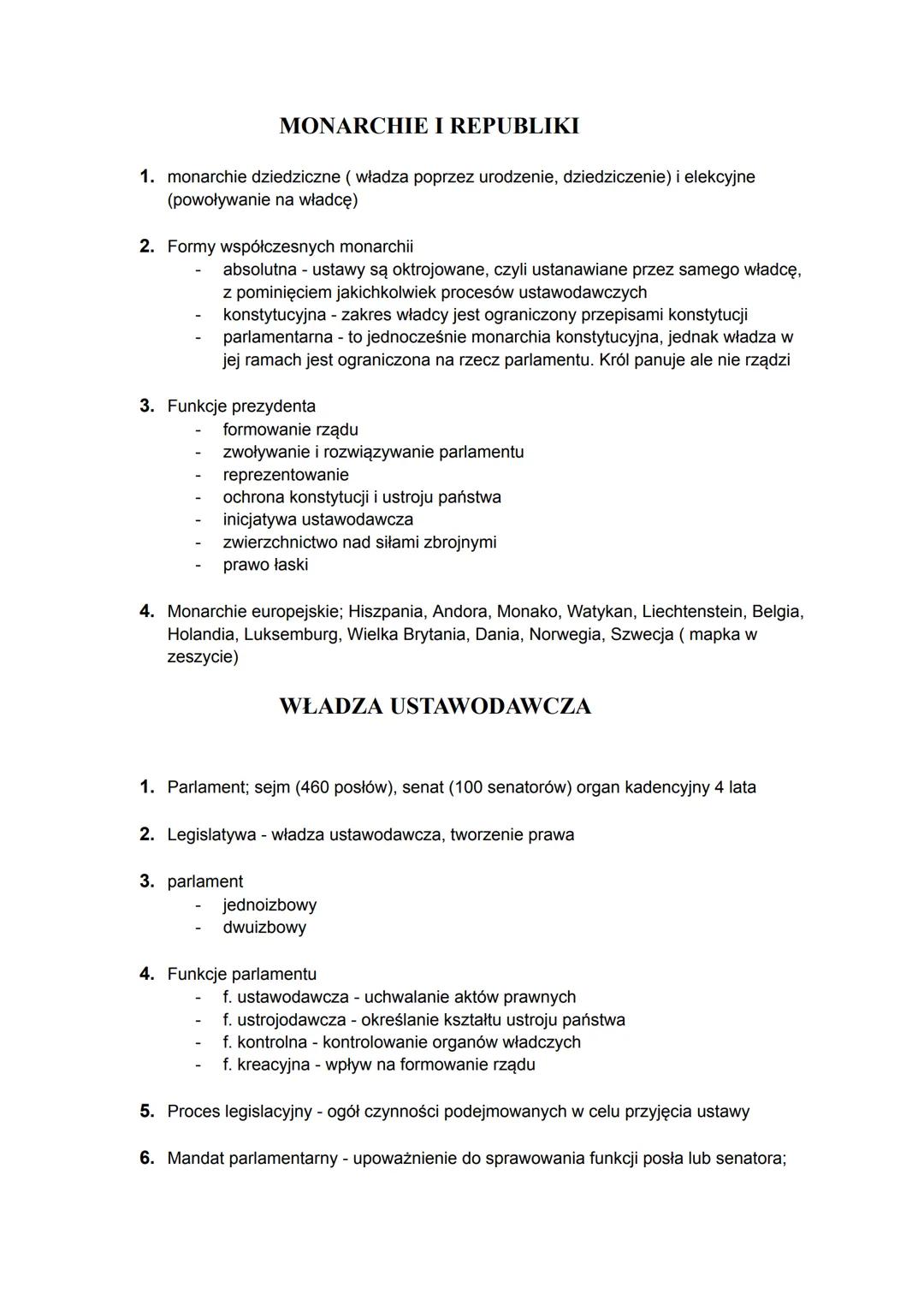 # MODELE USTROJOWE PAŃSTW
1. Ustrój państwa to sposób, w jaki jest ono zorganizowane i zarządzane.
- struktura organów państwa i proce