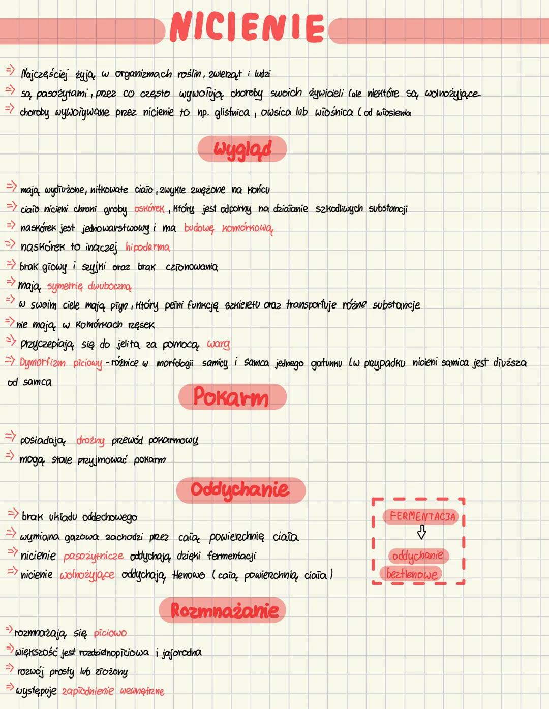 NICIENIE
Najczęściej żyją w organizmach roślin, zwierząt i ludzi
są, pasożytami, przez co często wywołują choroby swoich żywicieli (ale niek