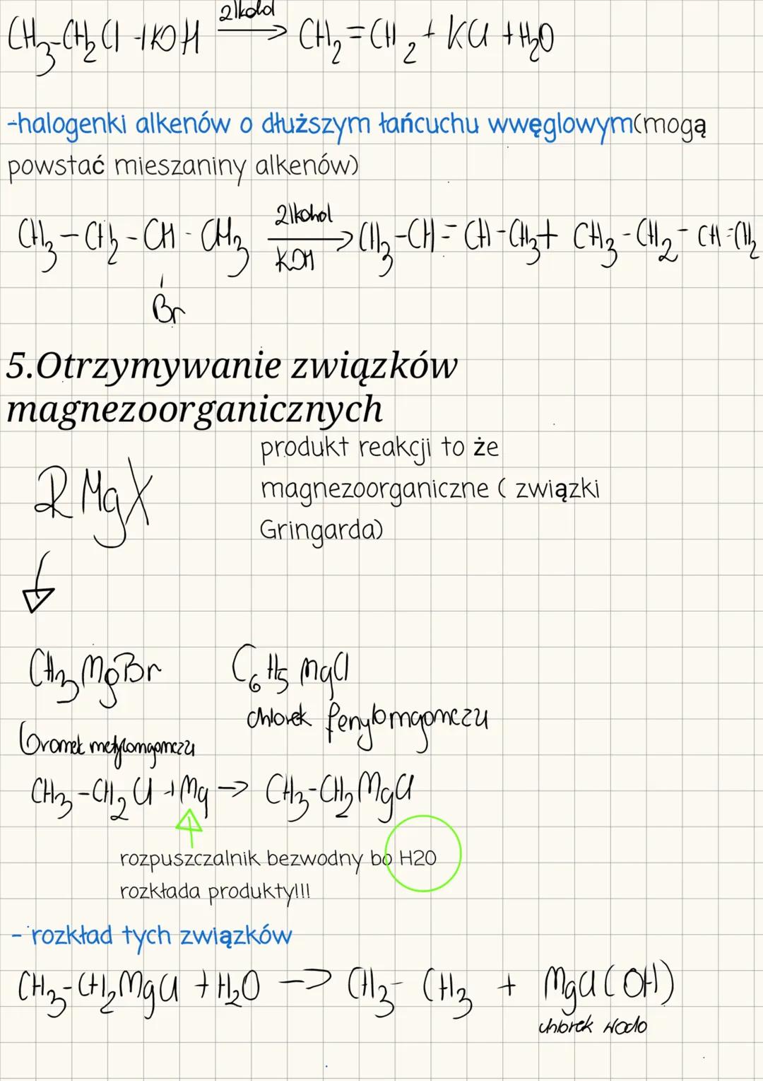fluorowcopochodne węglowodorów
cząsteczki pochodnej węglowodorów zbudowane są
grupy węglowodorowej
grupy funkcyjnej (atom lub grupa atomów k