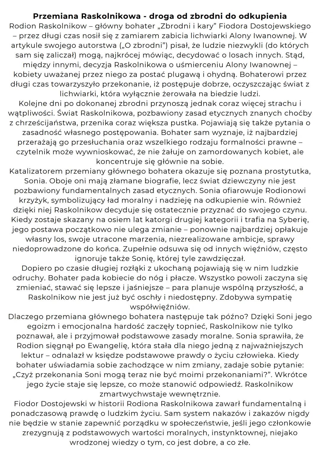 ZBRODNIA
I KARA
Fiodor Dostojewski # Geneza „Zbrodni i kary"
Dostojewski napisał „Zbrodnię i karę" zainspirowany lekturą
dzieł Puszkina. M