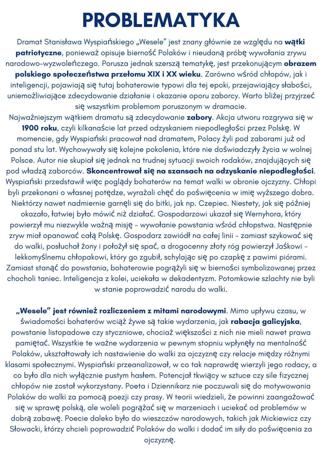 WESELE
STANISŁAW
WYSPIAŃSKI CZAS I MIEJSCE AKCJI
,,Wesele" to młodopolski dramat autorstwa Stanisława Wyspiańskiego, który
powstał dzięki in