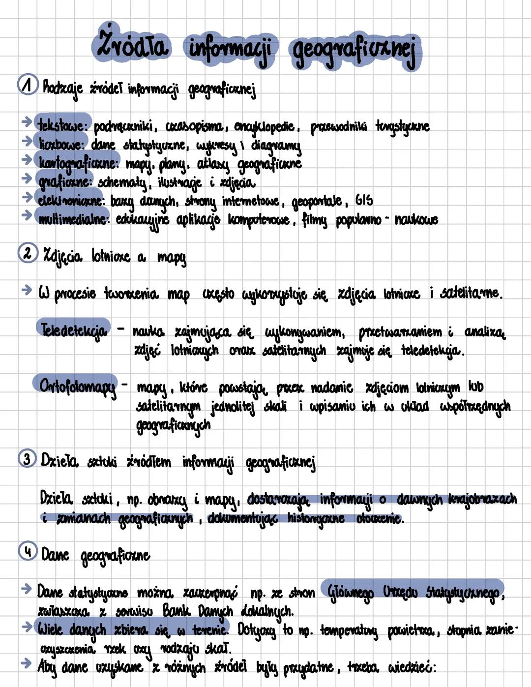 Źródła informacji geograficznej