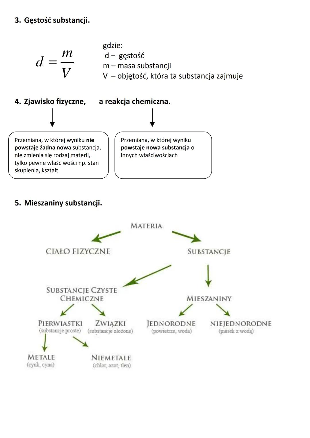 1. Substancja, a ciało fizyczne.
Ciało fizyczne
Substancja
(otaczające nas przedmioty i organizmy) (to materiał, z którego wykonane jest dan