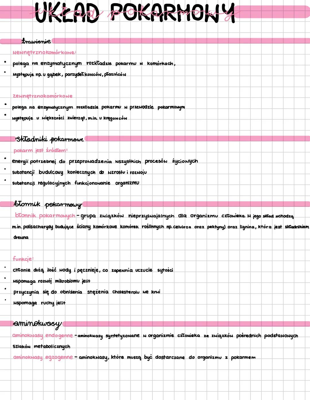 # UKŁAD POKARMONY
trawienie
Hewnętrznokomórkowe:
- polega na enzymatycznym rozkładzie pokarmu w komórkach,
- występuje np. u gąbek, parzy