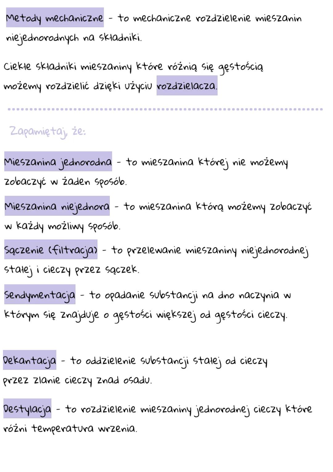 # CHEMIA 1
Temat: Rodzaje mieszanin i sposoby ich
rozdzielania na składniki.
Rodzaje mieszanin
mieszaniny jednorodne
ich składników nie