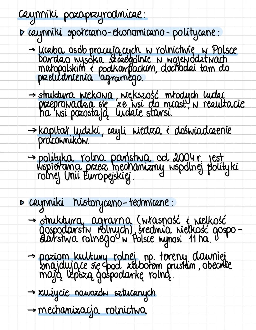 Czynniki rozwoju rolnictwa w Polsce
Czynniki przyrodnicze:
▷ Uwarunkowania klimatyczne
D
->> klimat umiarko
wany ciepły przejściowy, długi o