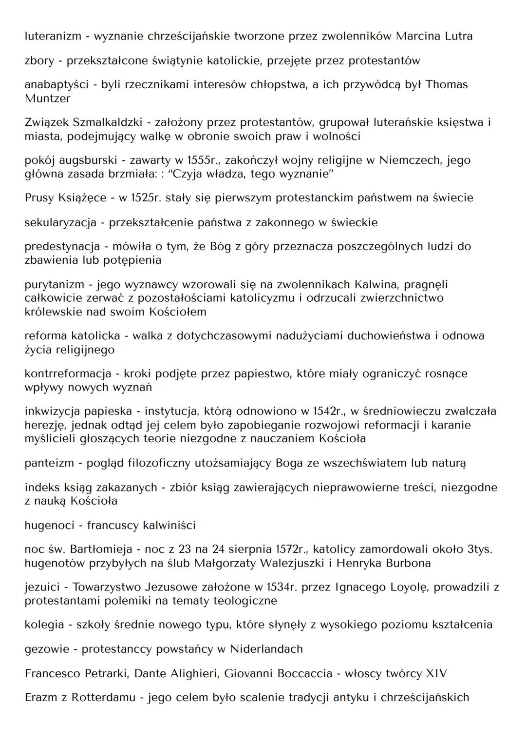 HISTORIA
Kultura i sztuka renesansu, Reformacja w Europie, Reformacja katolicka
1453r. - upadek Konstantynopola i przybycie bizantyjskich uc